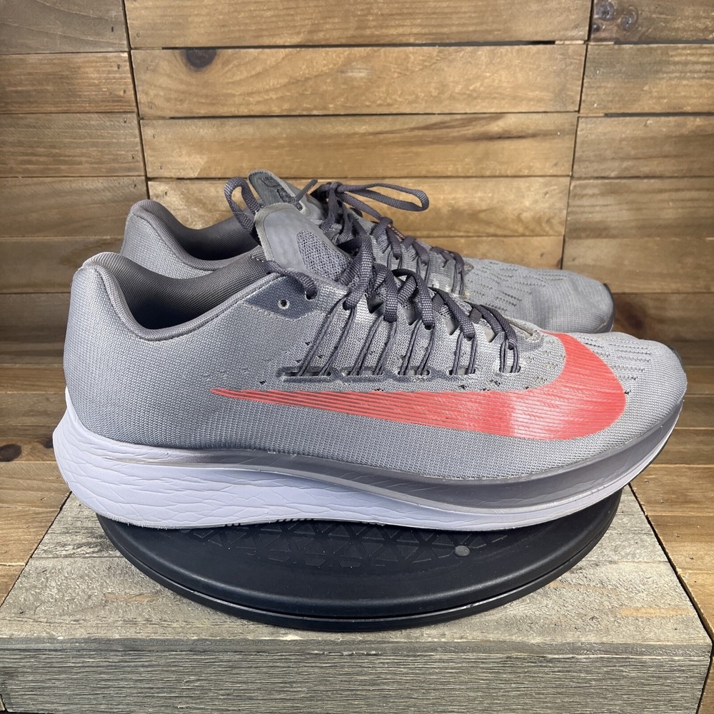 Nike Mens Sz 12 Zoom Fly Gunsmoke/Bright Crimson 880848-004 Athletic Shoes
